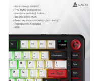 Ajazz AK820 MAX PLUS Avocado Switch Black Gray z ekranem - 1536374 - zdjęcie 7